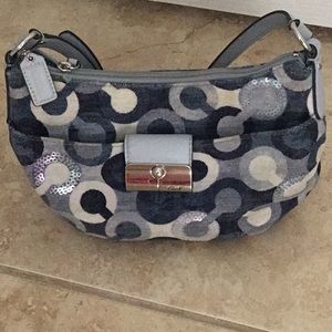 Coach denim blue purse